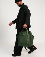 CARRY-ALL BEACH BAG - OLIVE NYLON CANVAS
