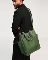 CARRY-ALL BEACH BAG - OLIVE NYLON CANVAS