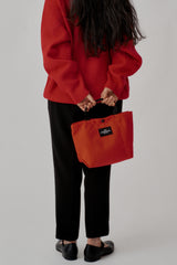 CARRY-ALL TOTE - MINI / REDDISH ORANGE NYLON CANVAS