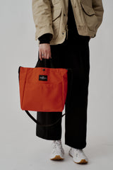 MULTI-POCKET BAG MEDIUM - REDDISH ORANGE NYLON CANVAS