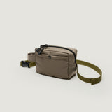 BELT POUCH MINI - DARK BEIGE POLY-FILLED NYLON TWILL