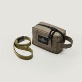 BELT POUCH MINI - DARK BEIGE POLY-FILLED NYLON TWILL
