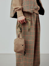 BELT POUCH MINI - DARK BEIGE POLY-FILLED NYLON TWILL