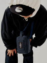 BELT POUCH MINI - NAVY POLY-FILLED NYLON TWILL