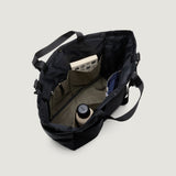 CARRY-ALL BEACH BAG - BLACK PUFFER NYLON TWILL