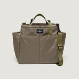CARRY-ALL BEACH BAG - DARK BEIGE PUFFER NYLON TWILL
