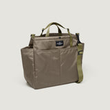 CARRY-ALL BEACH BAG - DARK BEIGE PUFFER NYLON TWILL