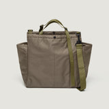 CARRY-ALL BEACH BAG - DARK BEIGE PUFFER NYLON TWILL