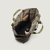 CARRY-ALL BEACH BAG - DARK BEIGE PUFFER NYLON TWILL