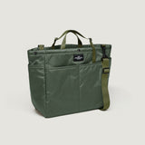 CARRY-ALL BEACH BAG - KHAKI GREEN PUFFER NYLON TWILL