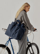 CARRY-ALL BEACH BAG - NAVY PUFFER NYLON TWILL