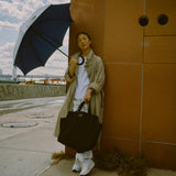 CARRY-ALL BEACH BAG - BLACK NYLON CANVAS