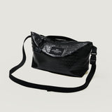 FANNYPACK CROSSBODY - BLACK CROCO VEGAN LEATHER