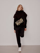 FANNYPACK CROSSBODY - FLORAL BLACK DENIM