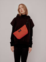 FANNYPACK CROSSBODY - REDDISH ORANGE NYLON CANVAS