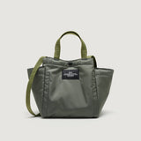 SMALL SIDE POCKET TOTE - KHAKI GREEN PUFFER NYLON TWILL