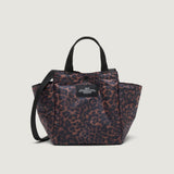 SMALL SIDE POCKET TOTE - LEOPARD PUFFER
