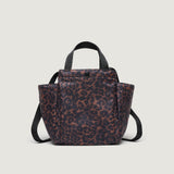 SMALL SIDE POCKET TOTE - LEOPARD PUFFER