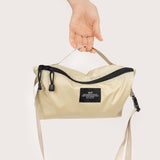 FANNYPACK CROSSBODY - LIGHT BEIGE NYLON TWILL