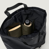 MARKET TOTE - BLACK PUFFER NYLON TWILL
