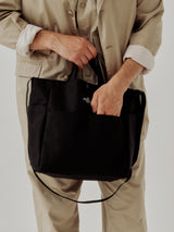 MULTI-POCKET BAG MEDIUM - BLACK NYLON CANVAS