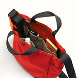 MULTI-POCKET BAG MEDIUM - REDDISH ORANGE NYLON CANVAS