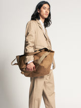 TRAVELER DUFFLE MEDIUM - KHAKI NYLON CANVAS