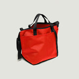 TRAVELER DUFFLE SMALL - REDDISH ORANGE NYLON CANVAS