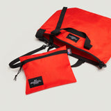 TRAVELER DUFFLE SMALL - REDDISH ORANGE NYLON CANVAS