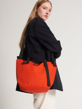 TRAVELER DUFFLE SMALL - REDDISH ORANGE NYLON CANVAS