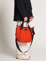 TRAVELER DUFFLE SMALL - REDDISH ORANGE NYLON CANVAS
