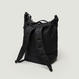 ZIPPER BACKPACK - BLACK NYLON CANVAS