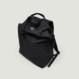 ZIPPER BACKPACK - BLACK NYLON CANVAS