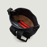 ZIPPER BACKPACK - BLACK NYLON CANVAS