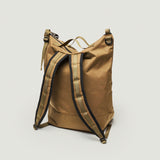 ZIPPER BACKPACK - KHAKI NYLON CANVAS