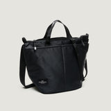 ZIPPER DUFFLE - MEDIUM - BLACK PUFFER NYLON TWILL