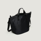 ZIPPER DUFFLE - MEDIUM - BLACK PUFFER NYLON TWILL