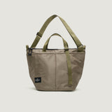 ZIPPER DUFFLE - MEDIUM - DARK BEIGE PUFFER NYLON TWILL