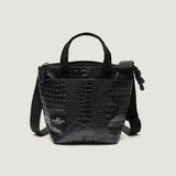 ZIPPER DUFFLE - SMALL - BLACK CROCO