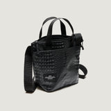 ZIPPER DUFFLE - SMALL - BLACK CROCO