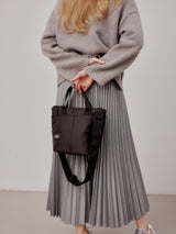 ZIPPER DUFFLE - SMALL - BLACK PUFFER NYLON TWILL