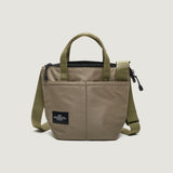 ZIPPER DUFFLE - SMALL - DARK BEIGE PUFFER NYLON TWILL
