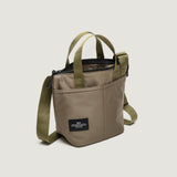 ZIPPER DUFFLE - SMALL - DARK BEIGE PUFFER NYLON TWILL