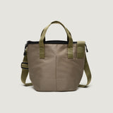 ZIPPER DUFFLE - SMALL - DARK BEIGE PUFFER NYLON TWILL