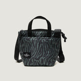 ZIPPER DUFFLE - SMALL - ZEBRA PUFFER POLY