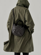 ZIPPER DUFFLE - SMALL - ZEBRA PUFFER POLY