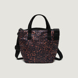 ZIPPER DUFFLE - SMALL - LEOPARD PUFFER POLY
