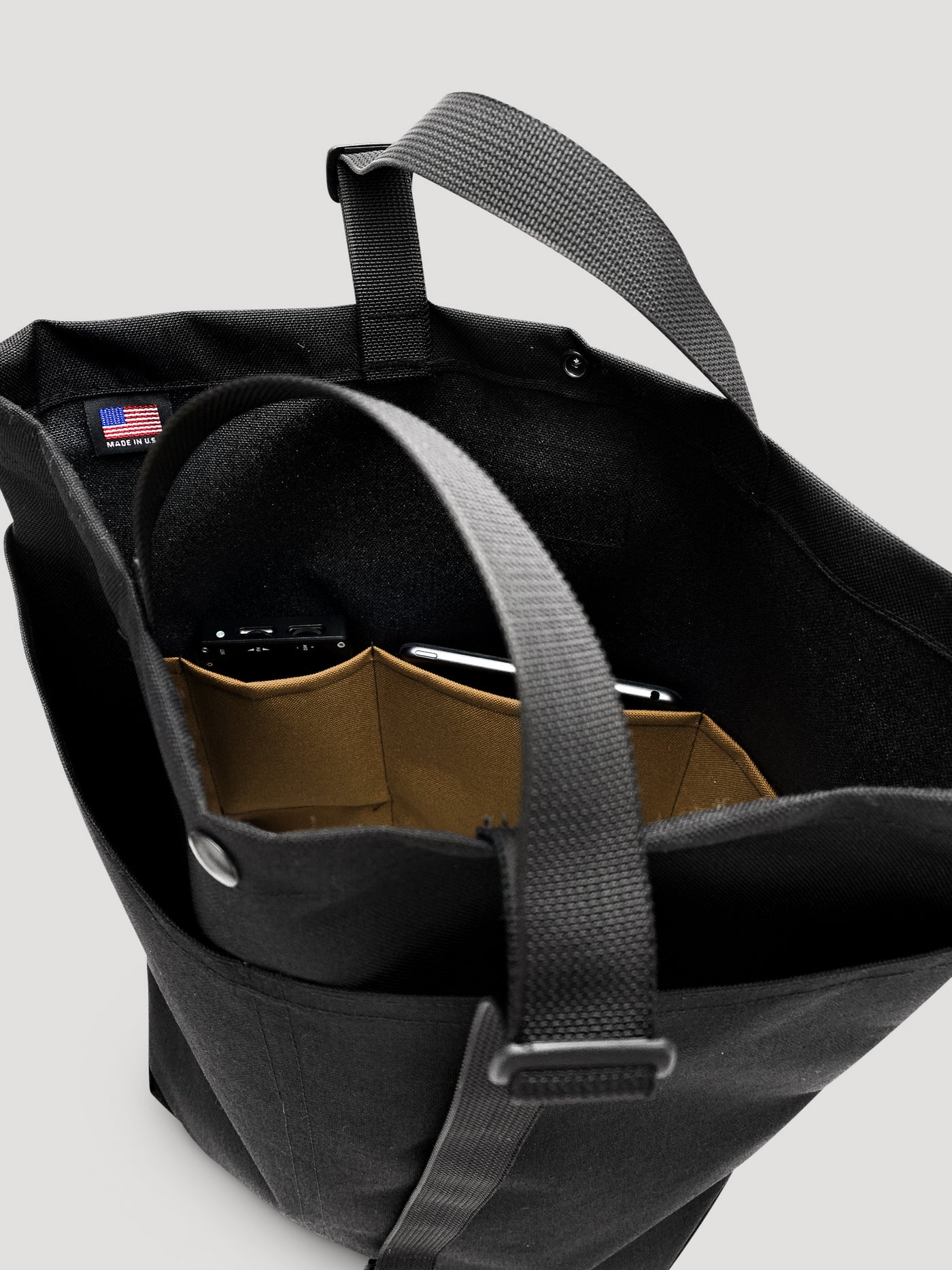 CARRY-ALL TOTE - BLACK NYLON CANVAS – BAGSINPROGRESS New York