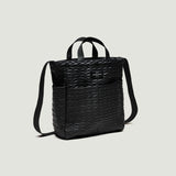 BIP x Engineered Garments MULTI-POCKET BAG MEDIUM - BLACK VEGAN QUILTED LEATHER