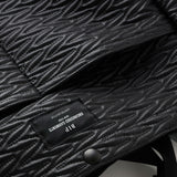 BIP x Engineered Garments MULTI-POCKET BAG MEDIUM - BLACK VEGAN QUILTED LEATHER